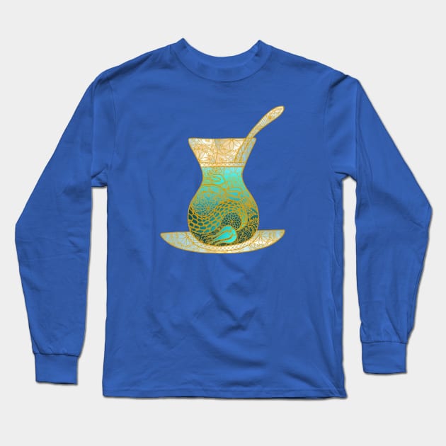 Çay (Gold) Long Sleeve T-Shirt by Bubba C.